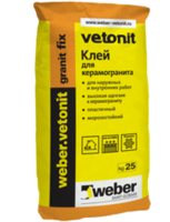 Клей для керамогранита WEBER.VETONIT Granit Fix\ Гранит Фикс (25кг)